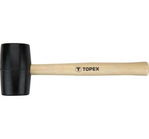 Rubber mallet 50mm/340g, hard wood handle