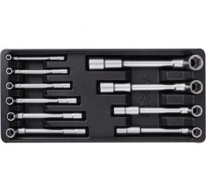 Drawer Insert With L-type Socket Wrench 10pcs 7-19mm Yato Brand YT-55456