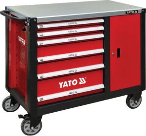 Mobile Workbench with 6Drawers+1Cabinet +2keys 1130 x 570 x 1000mm Yato Brand YT-09002
