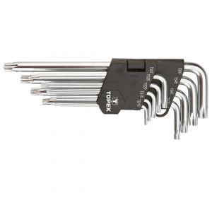 9 pcs 5 points STAR key, long, sizes TS10, TS15, TS20, TS25, TS27, TS30, TS40, TS45, TS50