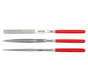 3Pcs Diamond Needle File Set 5 x 180 x 70mm Yato Brand YT-6155
