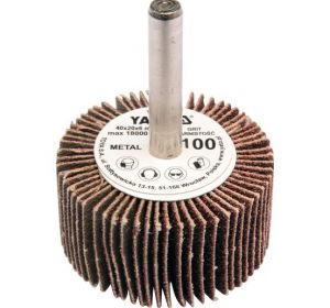 Flap Wheel with Shaft 40mm x 20mm x 6mm Grit 80 Yato Brand YT-83353