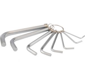 8Pcs Hex Keys Set (2mm-10mm) Key Chain Yato Brand YT-0503