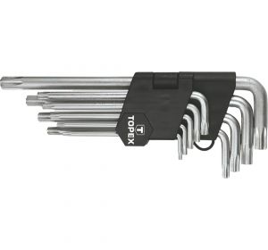 Tamper Torx Key set 9pcs, T10-T50, CV