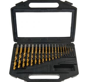 HSS twist drill set 19pcs, 1-10mm 