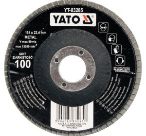 Flap Disc Gr.100 Depressed Shape Fibre Glass Backing 115mm  YT-83285