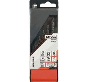 HSS Twist Drill Bit 6pcs/set 2-8mm Plastic Box Yato Brand YT-4007