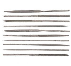 Needle file set 10pcs. (3 x 140mm) w/o handles