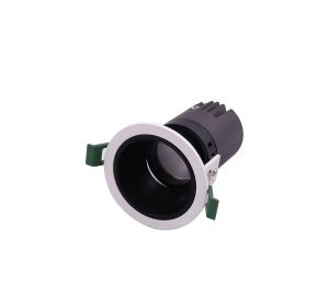 COB PROJECT DOWNLIGHT DEEP MATTE BLACK+WHITE 12W