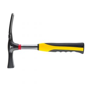 Masonry hammer 600g, type B, hardened tubular hdl, black/yellow grip