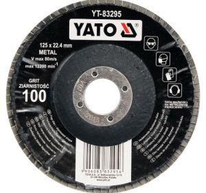 Flap Disc Gr.40 Depressed Shape Fibre Glass Backing 125mm  YT-83292