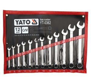 12Pcs Combination Spanner Set (8-24mm) Yato Brand YT-0362