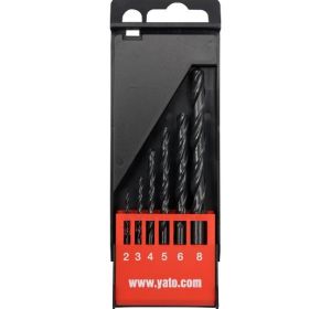 HSS Twist Drill Bit 6pcs/set 2-8mm Plastic Box Yato Brand  YT-4460