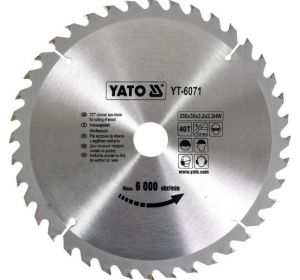 TCT Circular Saw Blade for Wood 250 x 30 x 40T Yato Brand YT-6071