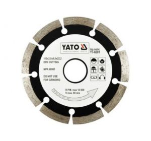 Diamond Blade Segmented-HS 110 x 1.8 x 22.2mm Yato Brand YT-6001
