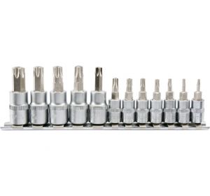 Socket Bit 12pcs/set Torx with Security (T8-T55) L=35mm (1/4