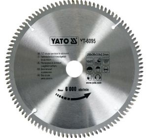 TCT Saw Blade for Aluminium 250 x 30 x 100 Yato Brand YT-6095