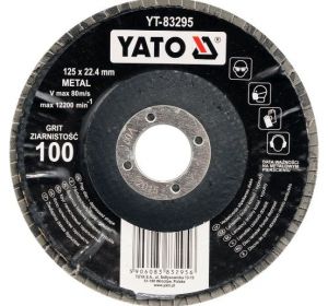 Flap Disc Gr.100 Depressed Shape Fibre Glass Backing 125mm  YT-83295
