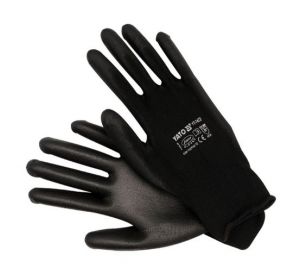 Gloves Nylon/Pu Black 10