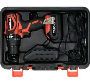 Cordless Impact Drill Brushless 13mm 18V w/1 x 2.0Ah Battery & Quick Charger BMC Box Yato Brand YT-82796