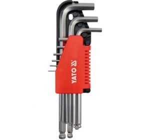 Hex Key With Ball 9Pcs  2-10Mm Cr-V Yato Brand YT-0507