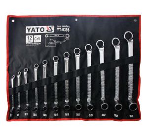 Bi-Hexagonal Ring Spanners 12pcs/set 6 x 7-30 x 32mm Yato Brand YT-0398