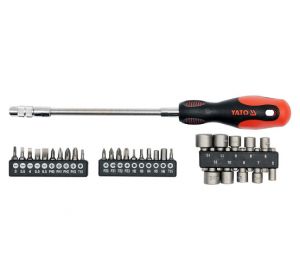 Flexible Screwdriver With Bits Set 31Pcs  Double Blister Yato Brand YT-2780