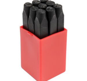 Number Stamp 9pcs (0-9) 6mm Plastic Box Yato Brand YT-6854