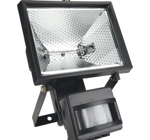 Halogen lamp, 500W, black with detector 110