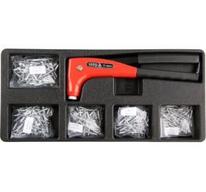 Drawer Insert With Hand Riveter and Rivets 6pcs Yato Brand YT-55466