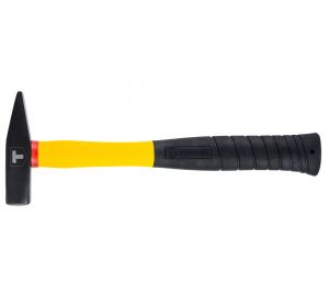 Machinist's hammer 300g, fibreglass handle, rubber grip