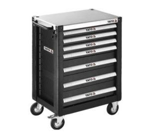 Roller Cabinet 7 Drawers Grey Steel Worktop 958 x 766 x 465mm Yato Brand YT-0904