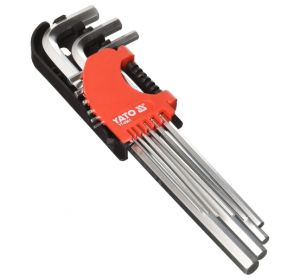 Hex Key 9Pcs 1,5-10Mm Long Crv Yato Brand YT-0501